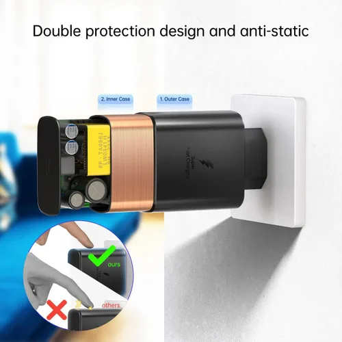 Miniatura 4 de 45W Europa Super Fast Charger Europeo Travel Plug Adaptador para Samsung Galaxy S26 S25 S24 S23 S22 Ultra Plus iPhone MacBook UE Adaptador
