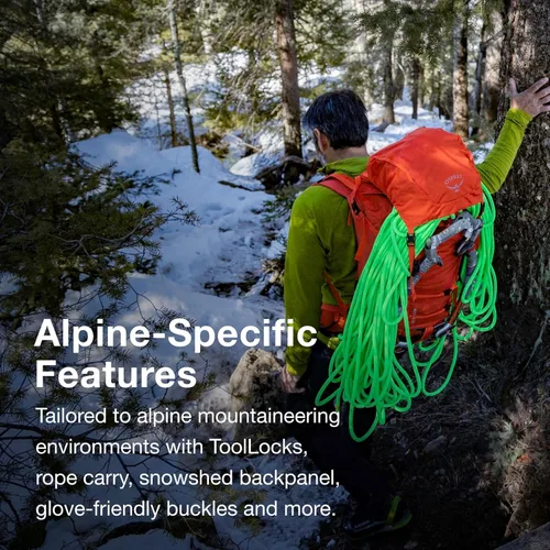 Miniatura 3 de Osprey Mutant 38L Mochila de escalada y montañismo para hombres y mujeres, citronela, M/L