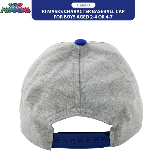 Miniatura 5 de PJ Masks Gorra de béisbol para niños, Catboy, Owlette, Gekko con ala curvada y cierre a presión (2T-7)