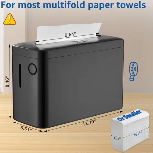 Miniatura 2 de Dispensador de toallas de papel, soporte triple para toallas de papel, dispensador de toallas de mano, dispensador de toallas de papel comercial