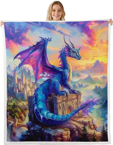 Miniatura 17 de Manfei Fish Throw Blanket Blue Camouflage American Flag Bed Blanket for Kids Boys Girls Room Decor, Fishing Theme Blanket for Couch Sofa, Soft and
