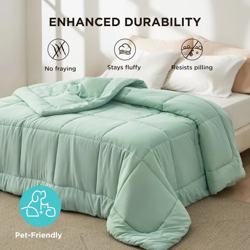 Miniatura 121 de Bedsure Relleno de edredón – Edredones acolchados tamaño King, edredón para todas las estaciones, ropa de cama alternativa de plumón suave, con 8