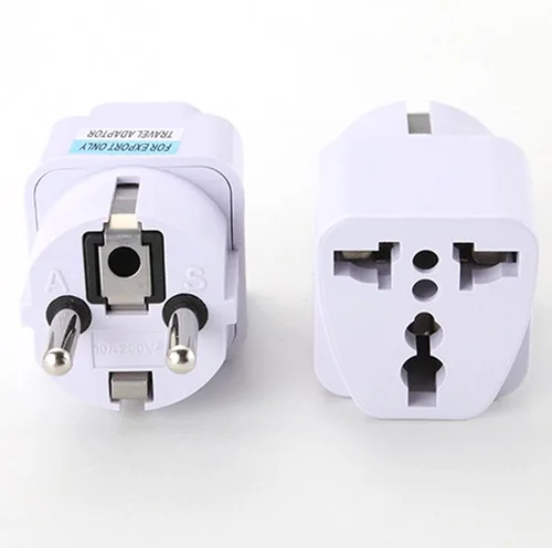 Miniatura 2 de ANRANK UE3360AK 2 Paquetes Universal AU US UK UK a UE Europa Plug AC 250V Power Travel Adapter Blanco