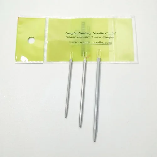 Miniatura 5 de Aguja de hilo de cuerda de alambre de nailon, aguja de tejer ojo grande, aguja de hilo para coser y tela, accesorio de artesanía, aguja de hilo