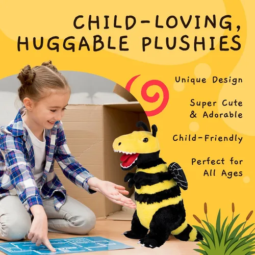 Miniatura 3 de Randimals Juguete de Peluche Mezcla de Animales de Peluche - Animales de Peluche Híbridos de Abeja y Tiranosaurio para Niñas y Niños - Personajes