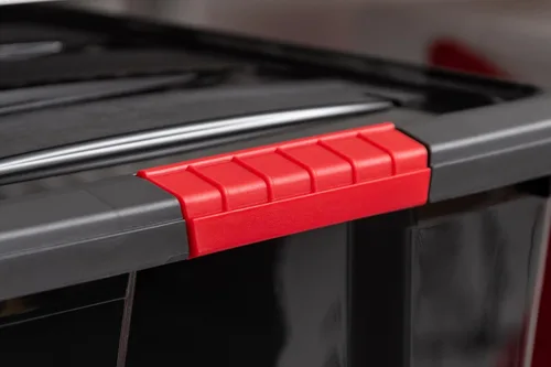Miniatura 7 de IRIS USA - Contenedores de almacenamiento de plástico apilables de 72 cuartos de galón con tapas, paquete de 4, sin BPA, fabricados en Estados Negro