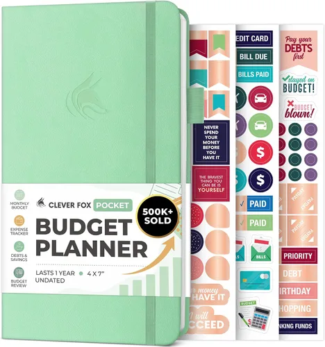 Miniatura 25 de Clever Fox Planificador de presupuesto de bolsillo, mini cuaderno de seguimiento de gastos. Organizador de presupuestos mensual, cuaderno