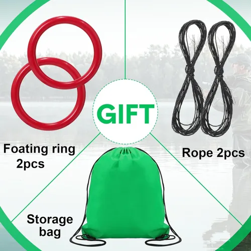 Miniatura 3 de JaGely 5 accesorios de red de pesca que incluyen red de aterrizaje de pesca con asa, red de fundición plegable portátil de 26 x 13 pulgadas, 8