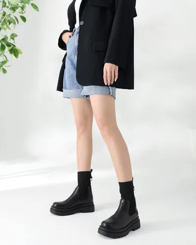 Miniatura 6 de Shoe'N Tale Chelsea - Botines para mujer, con plataforma elástica, suela elástica, antideslizantes, punta redonda, sin cordones
