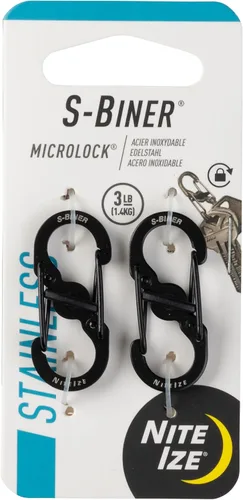 Miniatura 5 de Nite Ize S-Biner MicroLock de aluminio, llavero con mosquetón de bloqueo, paquete de 5, colores surtidos