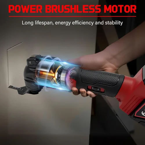 Miniatura 6 de Multiherramientas oscilantes para batería Milwaukee de 18 V, herramienta de molienda multiuso, ángulo de oscilación de 4°, 6 velocidades variables
