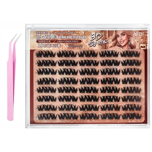Miniatura 44 de Extensión de Pestañas DIY Efecto 3D Natural Individual 9/11/12mm Pestañas 80 Racimos Pestañas de Volumen Set Mixto, Extensión de Pestañas Caseras