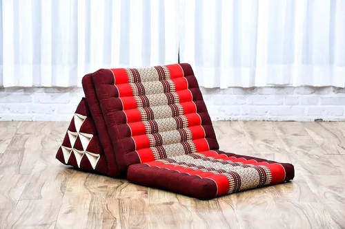 Miniatura 7 de Leewadee - Cómodo colchón japonés para piso - Cama tailandesa para piso con cojín triangular - Colchón futón - Estera de masaje tailandesa, 67 x 21