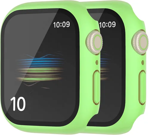Miniatura 24 de Paquete de 2 fundas rígidas de 1.496 pulgadas para Apple Watch Series 3, 2, 1, 1.496 pulgadas, protector de pantalla de vidrio templado, cobertura