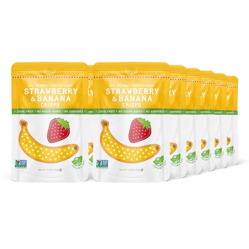 Miniatura 17 de Nature's Turn Bocadillos de frutas liofilizadas, patatas fritas de plátano, perfectos para almuerzos escolares o un bocadillo sobre la marcha, sin