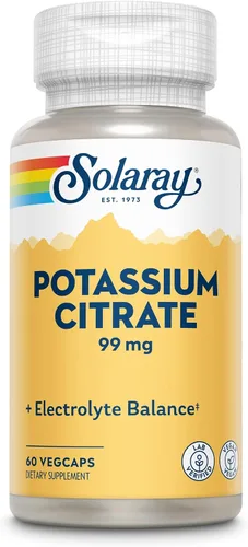 Miniatura 4 de Solaray Citrato de potasio, equilibrio de electrolitos saludable, soporte de función nerviosa y muscular, vegano, 60 cápsulas vegetales