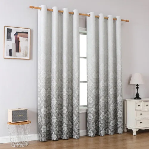 Miniatura 7 de Flyfun Medallion - Cortinas opacas de 84 pulgadas de largo, con aislamiento térmico y ojales, juego de 2 paneles de cortinas para dormitorio