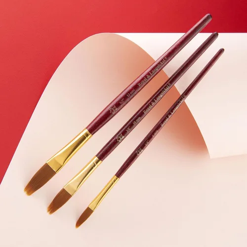 Miniatura 3 de Royal & Langnickel RSET-9140 Zip N' Close Oro Taklon Filbert Peine Set de 3 piezas