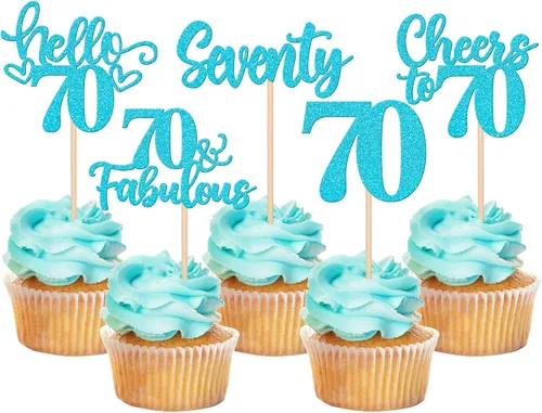 Miniatura 53 de 30 piezas de adornos para cupcakes de 12 cumpleaños feliz, brillantes doce, hola 12, felicitaciones a 12 años, adornos para cupcakes, 12