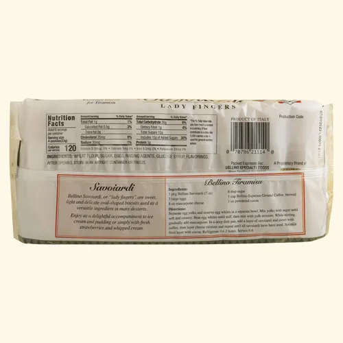 Miniatura 9 de Bellino Savoiardi Lady Fingers Biscuits - Auténticas galletas italianas para pastel de tiramisú, pastelería y postres de panadería, galletas de café