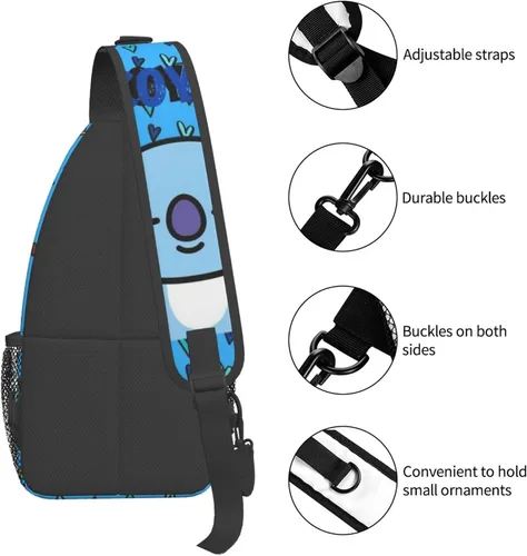 Miniatura 5 de SSNDFVY Bolso bandolera de gran capacidad para mujeres y hombres, bolso cruzado, bolso de hombro, bolsas de pecho para viajes, senderismo, gimnasio