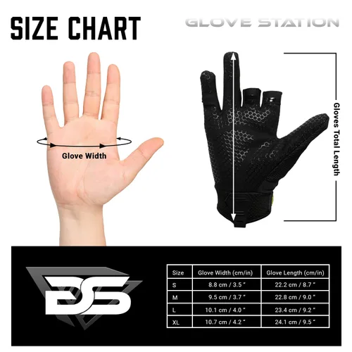Miniatura 6 de Glove Station Hyper-Fit - Guantes Tácticos de Tiro y Trabajo - Verde, Grande - Diseño Sin Dedos, Equipo de Paintball y Airsoft para Hombres