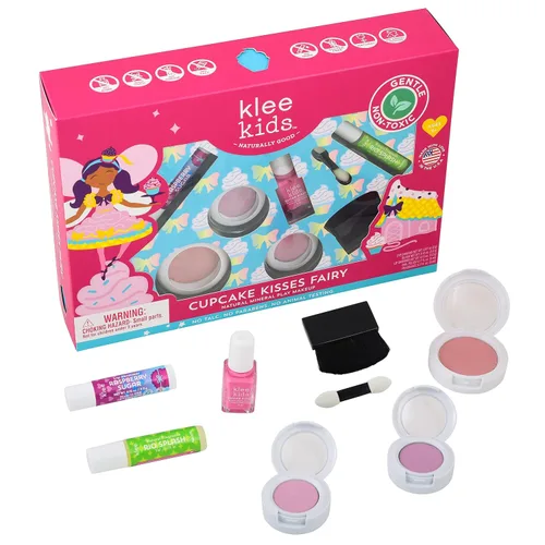 Miniatura 2 de Luna Star Naturals Klee Kids Deluxe Play - Kit de maquillaje suave y no tóxico. Fabricado en Estados Unidos (Hada de los besos de cupcake)