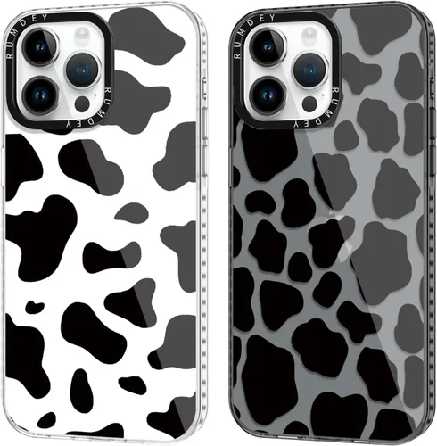 Miniatura 16 de Pack de 2 Fundas con Estampado de Guepardo para Apple iPhone 13 / iPhone 14 de 6.1 Pulgadas, Funda Transparente Linda Coquette con Patrones