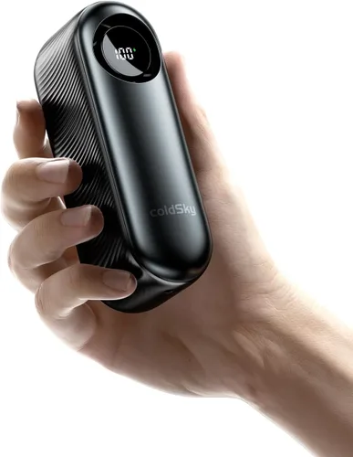 coldSky Ventilador turbo portátil de mano, mini ventilador personal recargable de 4000 mAh, 1-100 velocidades ajustables, ventilador de bolsillo