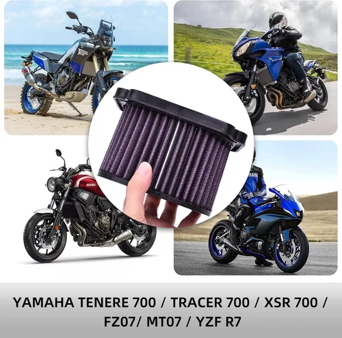 Miniatura 7 de Filtro de aire 1WS-14450-00 para Yamaha MT07 MT-07 FZ-07 FZ07 YZF R7 XSR700 Tenere 700 Tracer 7 2016-2023 TC-Y7N14-S2 YA-6814
