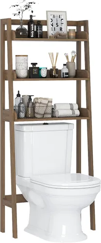 Miniatura 8 de UTEX Almacenamiento sobre el inodoro, estantes de baño de 3 niveles sobre el inodoro, organizador de baño detrás del inodoro (espresso)