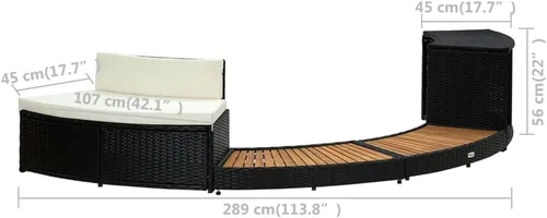Miniatura 8 de vidaXL Sólida madera de acacia spa envolvente de madera de recinto de entrada paso de bañera de hidromasaje accesorio jardín patio al aire libre