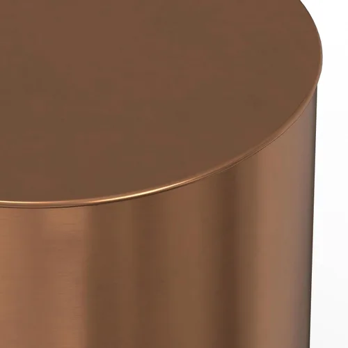Miniatura 5 de SIMPLIHOME Curtis - Mesa cilíndrica industrial de metal de 16 pulgadas de ancho en negro degradado/cobre, totalmente montada, para sala de estar