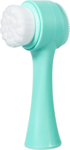 Cepillo Facial 2 en 1, Cepillo Exfoliante de Limpieza Facial, Cepillo de Silicona Manual de Doble Cara para Lavado Facial con Fibra Suave para