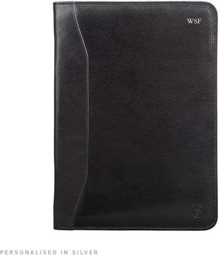 Miniatura 7 de Maxwell Scott Quality Leather Zipped Business Folder The Dimaro Handmade in Italy Night Black