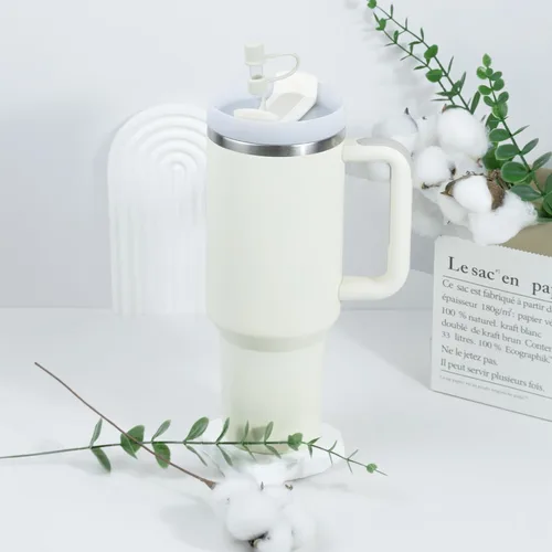 Miniatura 4 de Popote de repuesto transparente con fundas para vaso Stanley de 40 y 30 onzas, popotes reutilizables de 0.394 in con cepillo de limpieza, accesorios