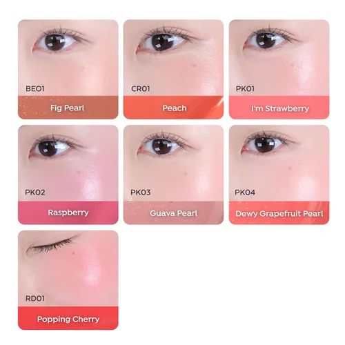 Miniatura 4 de A'PIEU Juicy-Pang Water Blusher [PK04] - Rubor líquido afrutado para mejillas, color modulable y difuminable, acabado húmedo hidratante con mezcla