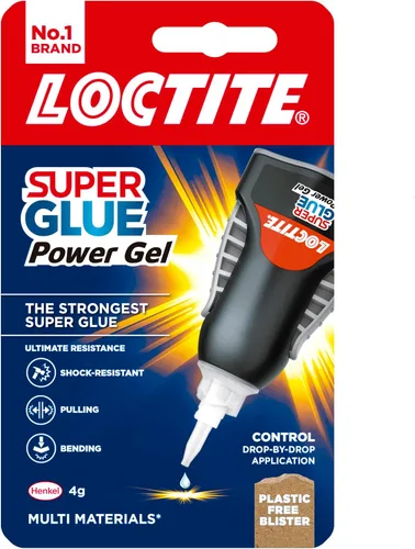 Miniatura 2 de Loctite Super Glue Power Flex Control, gel flexible de superpegamento, superpegamento con fórmula antigoteo para aplicaciones verticales, pegamento