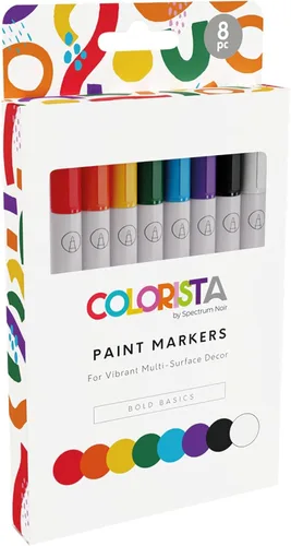 Spectrum Noir Colorista - Marcadores de pintura (8 unidades), Bold Basics