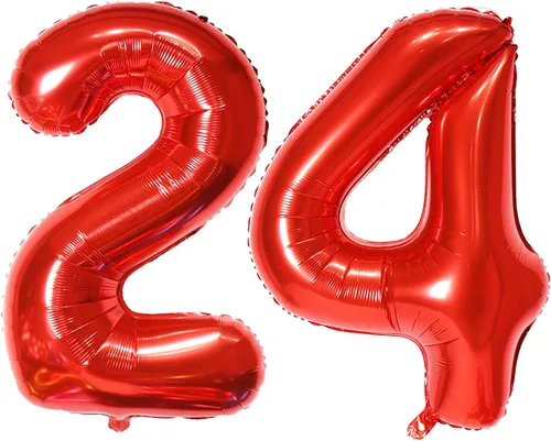 Miniatura 41 de Globo de helio rojo del número 10 de 40 pulgadas, autosellado para decoración de fiesta de cumpleaños y decoración de fiesta de aniversario (rojo 10)