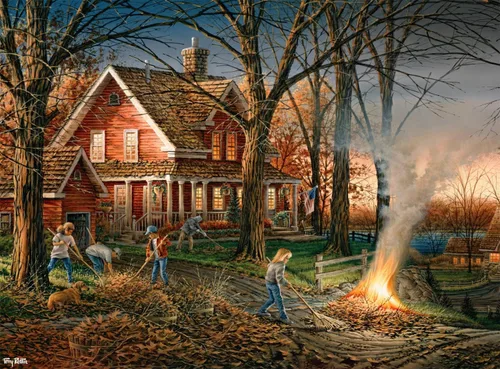 Miniatura 2 de Buffalo Games Terry Redlin - Rompecabezas de 1000 piezas de la noche de otoño, 26.75 x 19.75 pulgadas, póster incluido, rompecabezas de 1000 piezas
