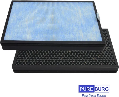Miniatura 4 de PUREBURG Filtro de repuesto compatible con SimPure HP8 purificador de aire, paquete de 2 unidades de carbón activado HEPA H13 2 en 1 filtración de 4