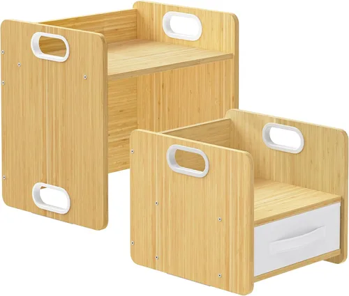 HOOBRO Juego de mesa y silla de destete, juego de mesa y silla para niños, muebles para niños de 1 a 3 años, mesa y silla para lectura para niños,