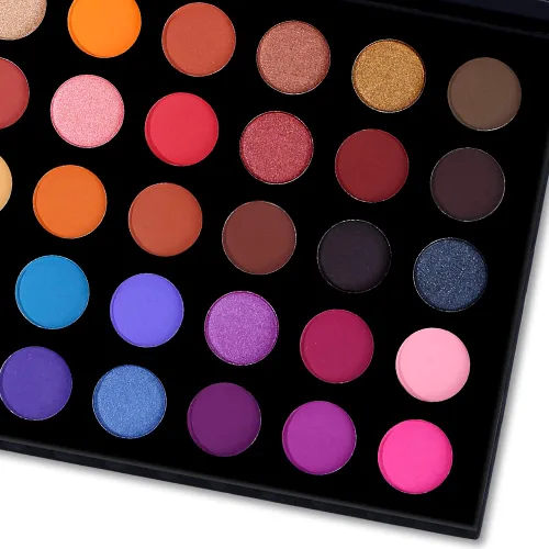 Miniatura 6 de CHARMCODE Paleta de maquillaje de sombra de ojos mate de alta pigmentación de 40 colores de espectro completo para artistas, brillo metálico