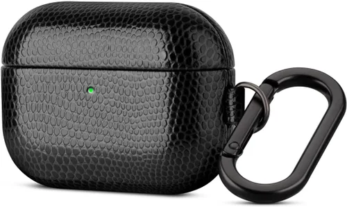 Miniatura 25 de Haobobro Funda de piel para AirPods Pro 3, piel seleccionada respetuosa con la piel, con textura de fibra de carbono, hecha a mano, funda rígida