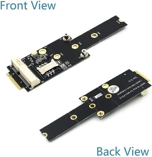Miniatura 6 de HLT Mini PCI-E a M.2 (NGFF) Key M Adaptador con ranura para tarjeta SIM