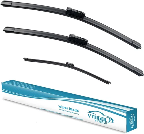 VTOGOI Escobillas de limpiaparabrisas con juego de escobillas traseras para BMW X3 2018-2023, repuestos para limpiaparabrisas automotrices que