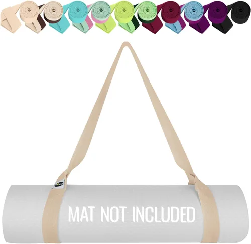 TECEUM Correa para Esterilla de Yoga – Más de 30 Colores – Soporte Ajustable Portador Bandolera para Todas las Esterillas [Esterilla No Incluida]
