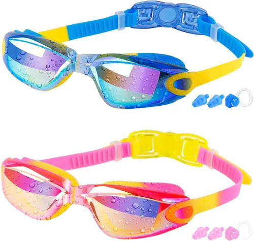 Miniatura 13 de COOLOO - Gafas de natación para niños, paquetes de 2 gafas de natación para niños y niñas de 4 a 16 años