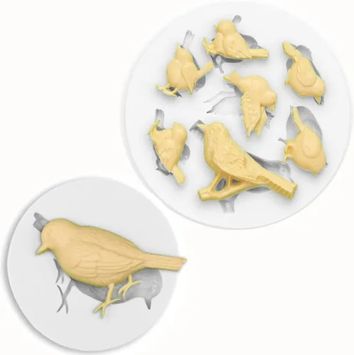 Miniatura 3 de 2 moldes de silicona para pájaros, para hacer dulces, herramientas para hacer dulces, moldes de chocolate, postres, cubitos de hielo, goma, arcilla